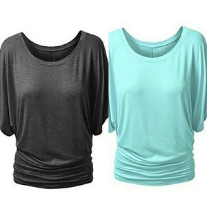 2 Loose dolman tops